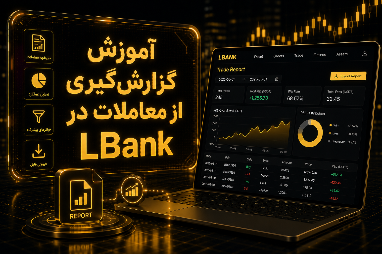 گزارش معاملات LBank