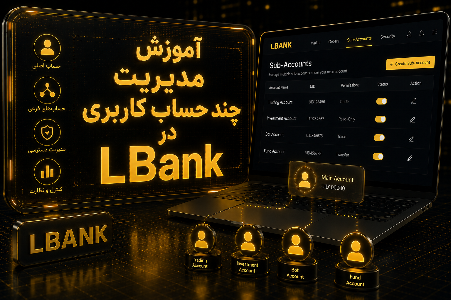 مدیریت حساب LBank